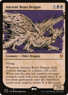 Ancient Brass Dragon (Showcase) (CLB-389) - Commander Legends: Battle for Baldur's Gate: (Showcase) Foil