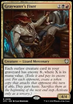 Graywater's Fixer⁣ - Commander: Outlaws of Thunder Junction⁣ (Rare)⁣ [36]