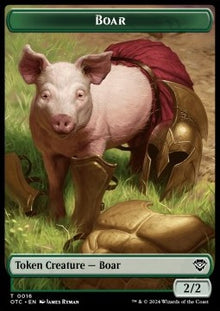 Boar Token (G 2/2) // Treasure Token⁣ - Outlaws of Thunder Junction: Tokens⁣ (Token)⁣ [CT 16/18]