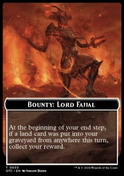 Bounty: Lord Fajjal⁣ - Outlaws of Thunder Junction: Tokens⁣ (Token)⁣ [T 33]