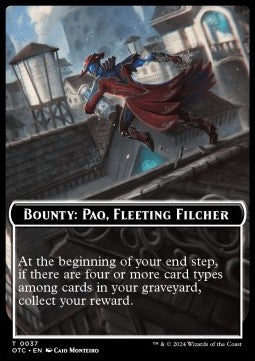 Bounty: Pao, Fleeting Filcher⁣ - Outlaws of Thunder Junction: Tokens⁣ (Token)⁣ [T 37]