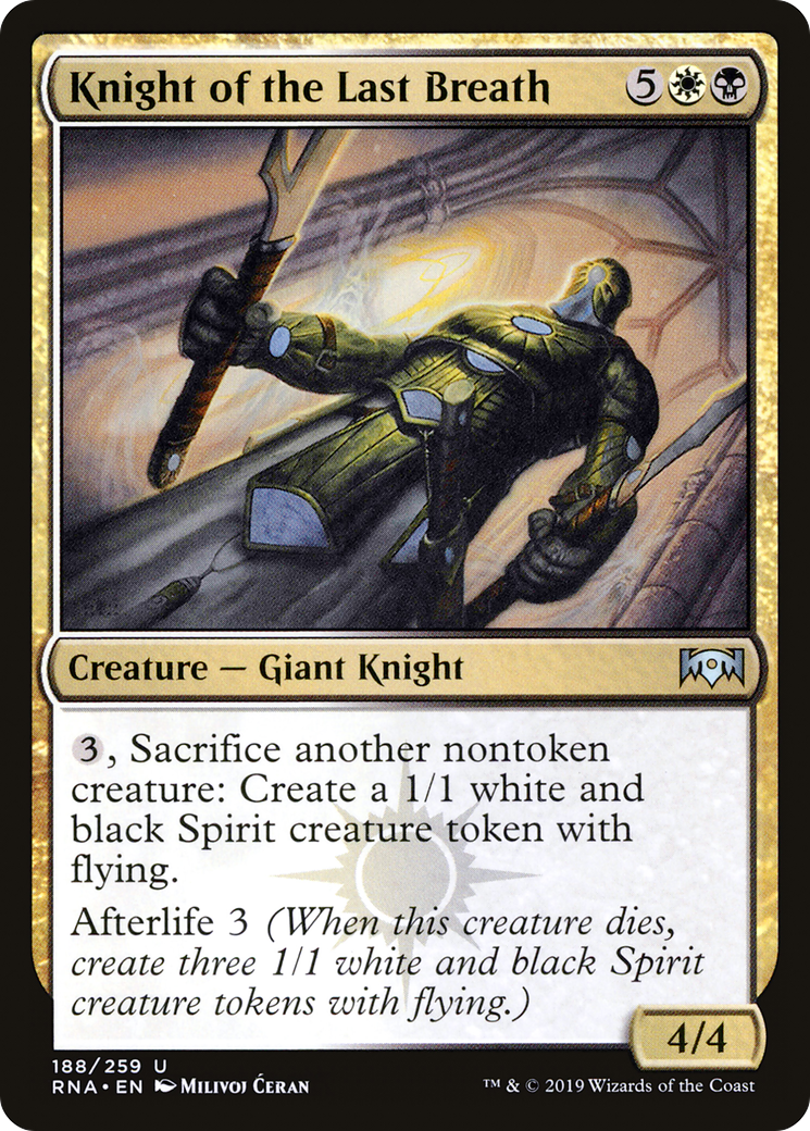 Knight of the Last Breath (RNA-188) - Ravnica Allegiance Foil
