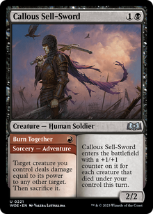 Callous Sell-Sword (WOE-221) - Wilds of Eldraine Foil