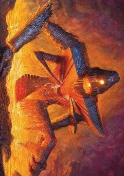 Art Series: Molten Gatekeeper (V.1)⁣ - Modern Horizons 3: Extras⁣ (Tip Card)⁣ [A05]