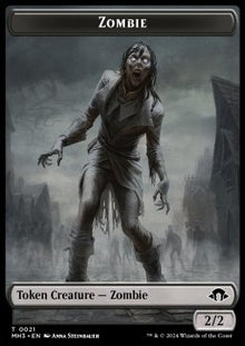 Zombie Token (B 2/2) // Elephant Token (G 3/3) (V.1)⁣ - Modern Horizons 3: Tokens⁣ (Token)⁣ [CT 21/18]