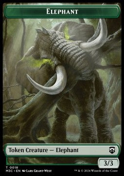 Elephant Token (G 3/3) // Beast Token (G 4/4) (V.1)⁣ - Modern Horizons 3: Tokens⁣ (Token)⁣ [CT 18/16]