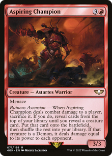 Aspiring Champion⁣ - Universes Beyond: Warhammer 40,000⁣ (Rare)⁣ [71]