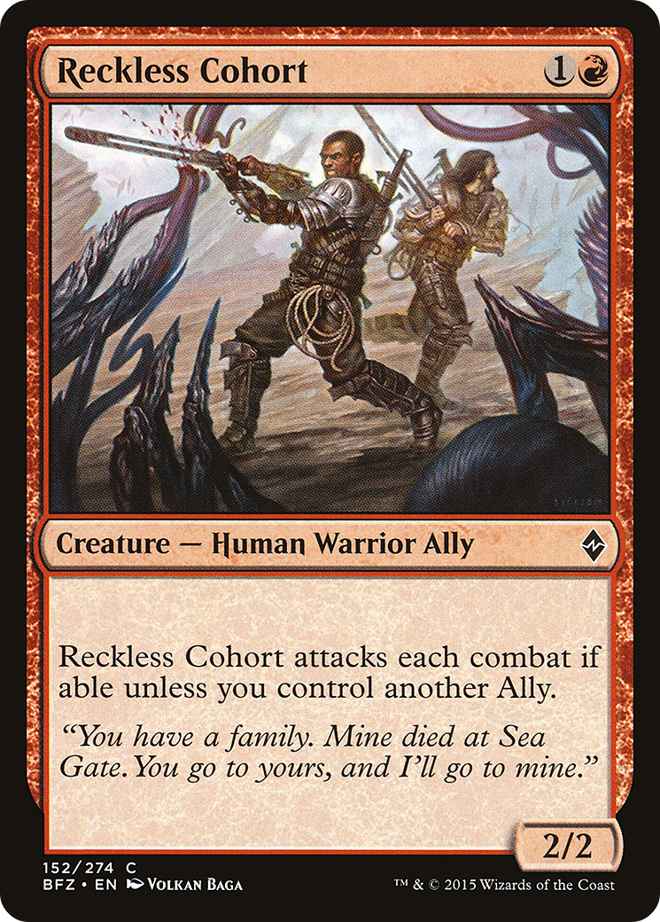 Reckless Cohort (BFZ-152) - Battle for Zendikar Foil