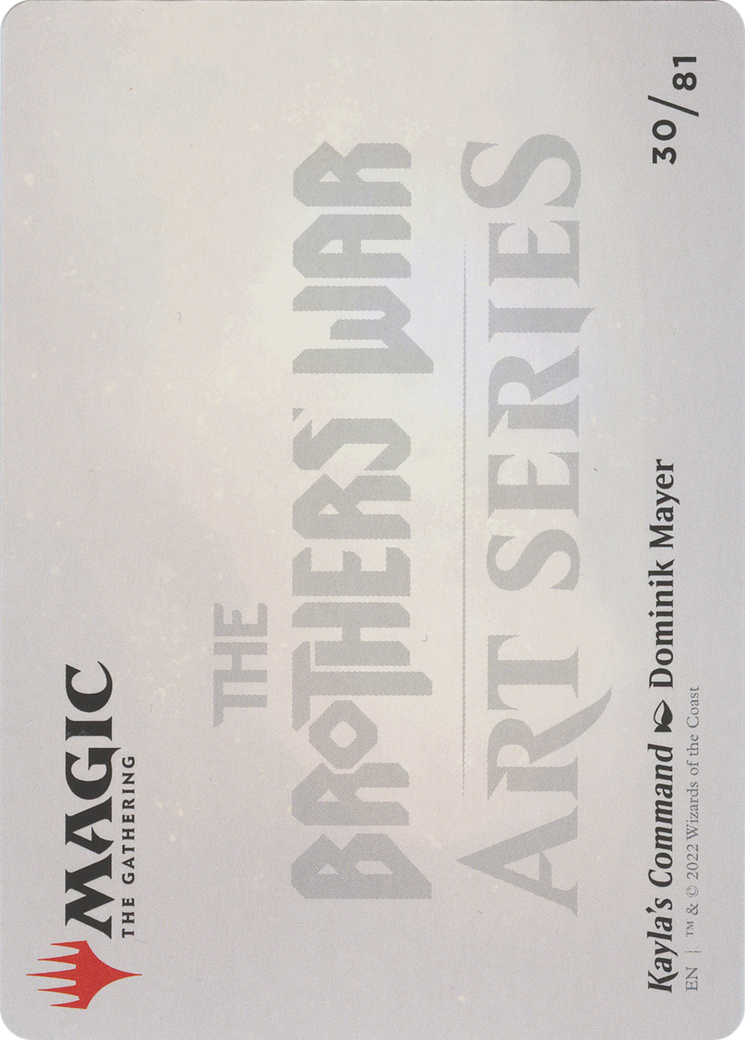 Kayla's Command // Kayla's Command (ABRO-030) - The Brothers' War Art Series (Borderless) Foil