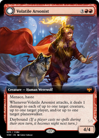 Volatile Arsonist // Dire-Strain Anarchist (PRM-95397) - Magic Online Promos Foil
