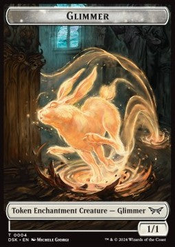 Glimmer Token (White 1/1)⁣ - Duskmourn: House of Horror: Tokens⁣ (Token)⁣ [T04]
