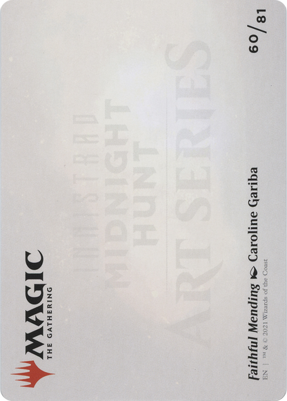 Faithful Mending // Faithful Mending (AMID-060) - Midnight Hunt Art Series (Borderless) Foil