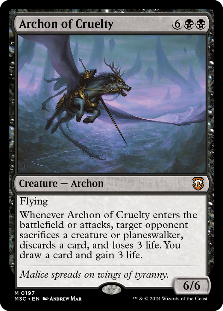 Archon of Cruelty⁣ - Commander: Modern Horizons 3⁣ (Mythic)⁣ [197]