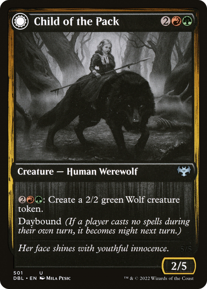 Child of the Pack (DBL-501) - Innistrad: Double Feature: (Double Faced Transform) Foil