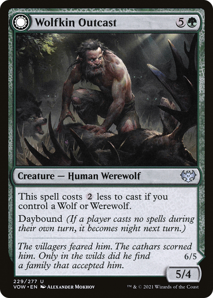 Wolfkin Outcast (VOW-229) - Innistrad: Crimson Vow: (Double Faced Transform) Foil