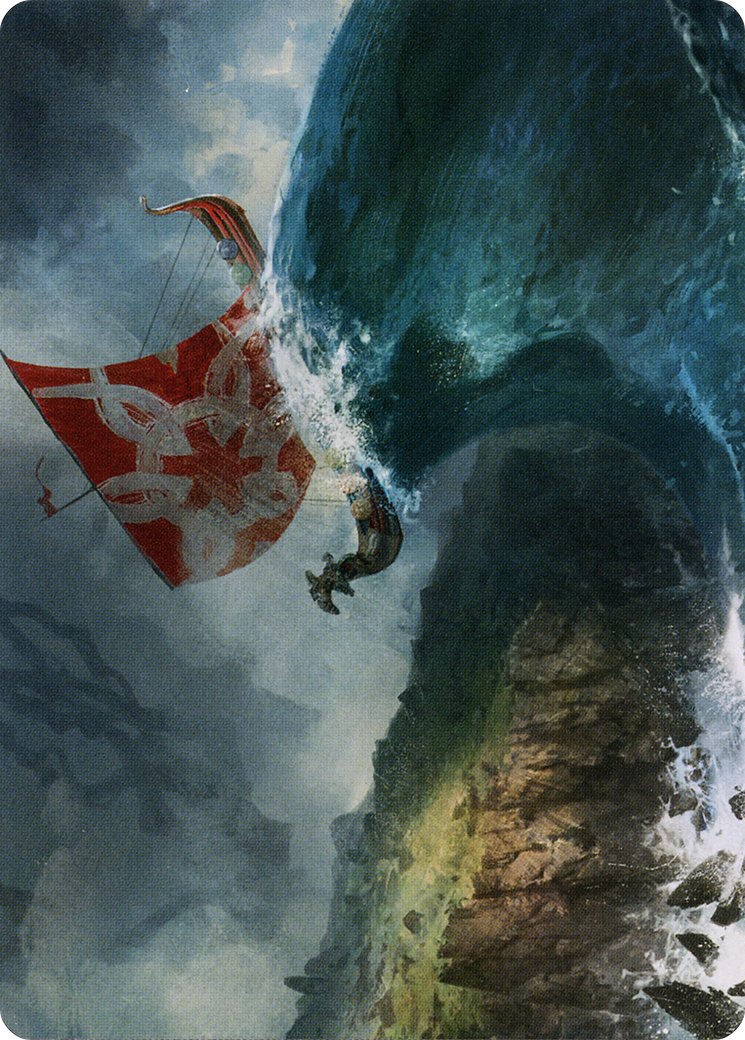 Run Ashore // Run Ashore (AKHM-019) - Kaldheim Art Series (Borderless) Foil