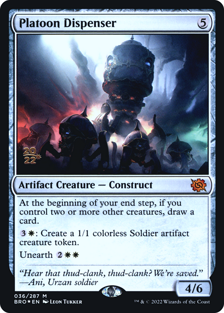 Platoon Dispenser (PRE-36S) - The Brothers' War Promos Foil