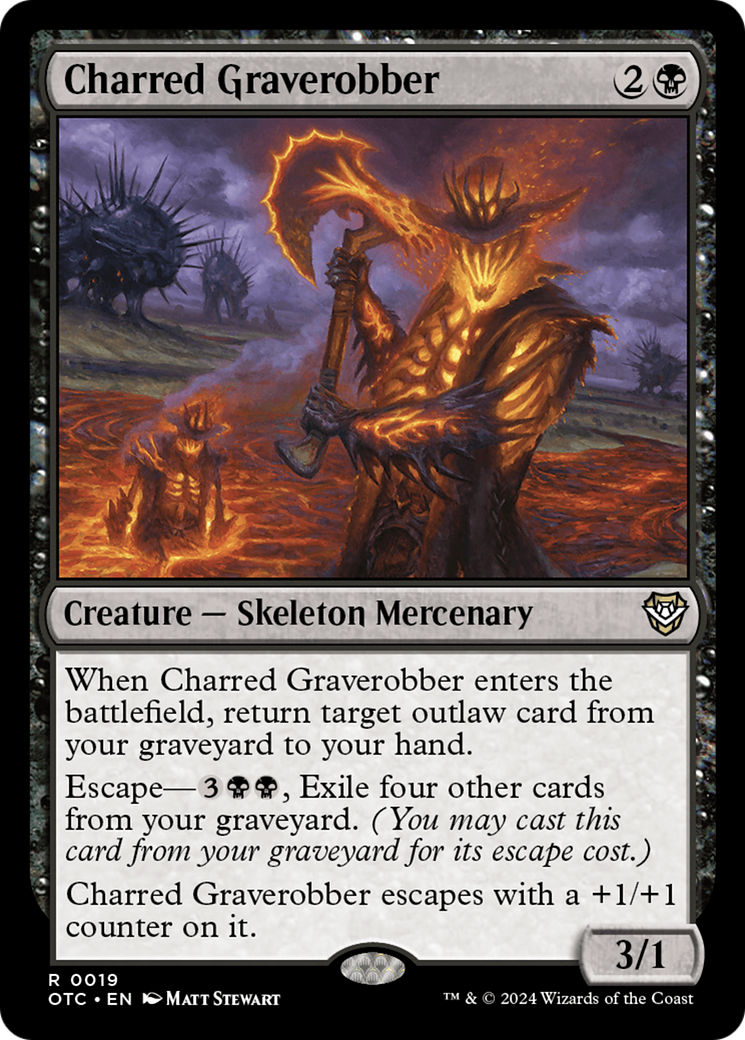 Charred Graverobber⁣ - Commander: Outlaws of Thunder Junction⁣ (Rare)⁣ [19]