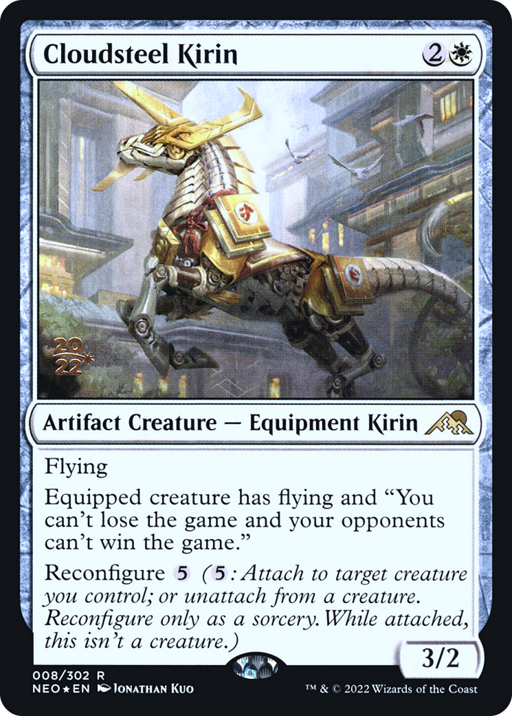 Cloudsteel Kirin (PRE-08S) - Kamigawa: Neon Dynasty Promos Foil