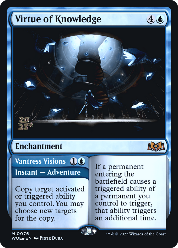 Virtue of Knowledge (PRE-76S) - Wilds of Eldraine Promos Foil