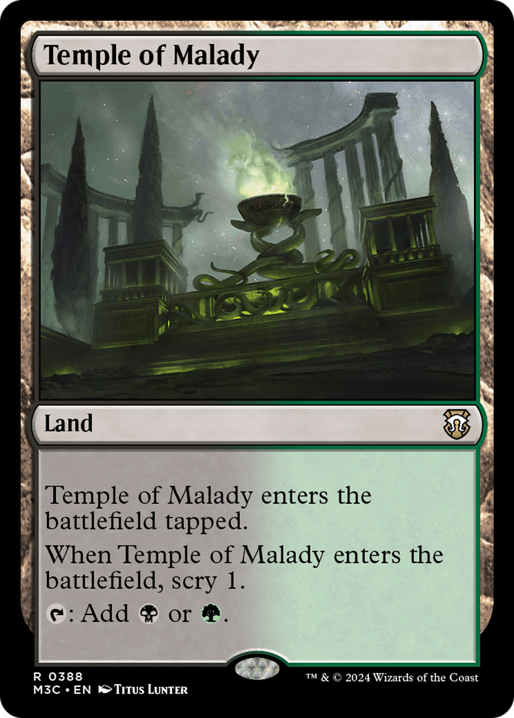 Temple of Malady⁣ - Commander: Modern Horizons 3⁣ (Rare)⁣ [388]