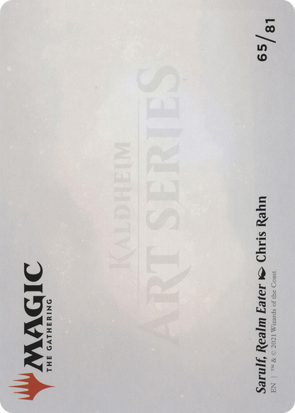 Sarulf, Realm Eater // Sarulf, Realm Eater (AKHM-065) - Kaldheim Art Series (Borderless) Foil