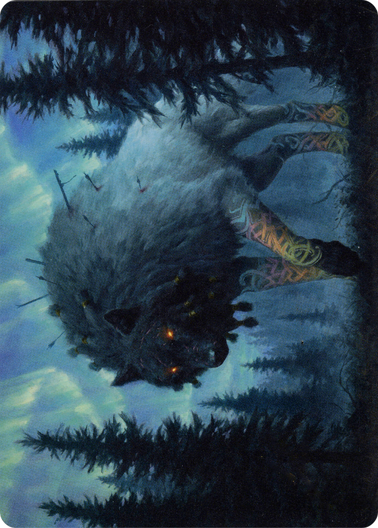 Sarulf, Realm Eater // Sarulf, Realm Eater (AKHM-065) - Kaldheim Art Series (Borderless) Foil