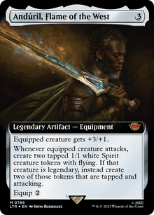 Anduril, Flame of the West (Extended Art) (Surge Foil) (LTR-786) - The Lord of the Rings: Tales of Middle-earth: (Extended Art) Foil