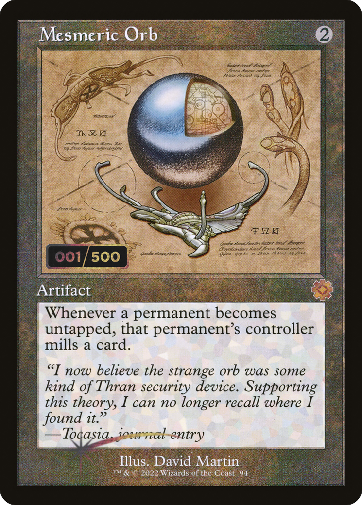 Mesmeric Orb (Schematic) (Serial Numbered) (BRR-94Z) - The Brothers' War Retro Artifacts Foil