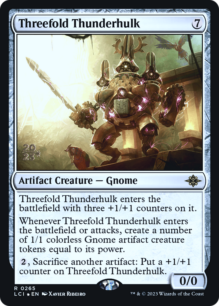 Threefold Thunderhulk (PRE-265S) - The Lost Caverns of Ixalan Promos Foil