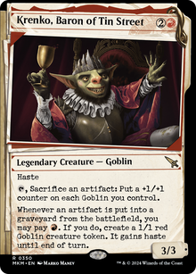 Krenko, Baron of Tin Street (Showcase) (MKM-350) - Murders at Karlov Manor: (Showcase) Foil