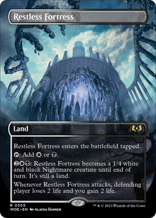 Restless Fortress (Borderless) (WOE-305) - Wilds of Eldraine (Borderless) Foil