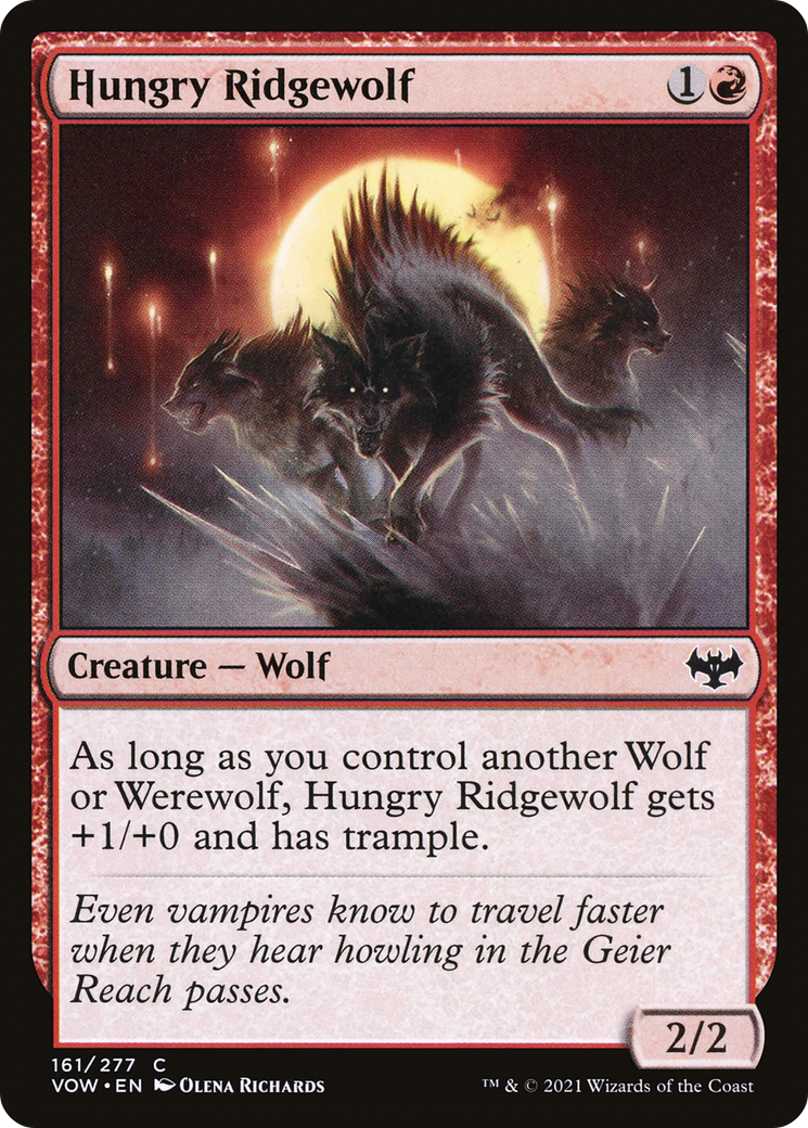 Hungry Ridgewolf (VOW-161) - Innistrad: Crimson Vow Foil