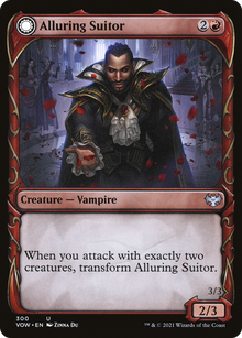Alluring Suitor (Showcase) (VOW-300) - Innistrad: Crimson Vow: (Showcase, Double Faced Transform) Foil