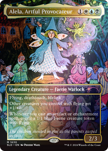 Alela, Artful Provocateur (1630) (Rainbow Foil) (SLD-1630★) - Secret Lair Drop (Borderless) Foil