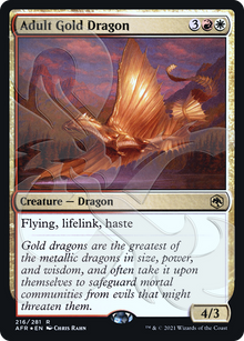 Adult Gold Dragon (AFR&-216A) - Adventures in the Forgotten Realms Promos Foil