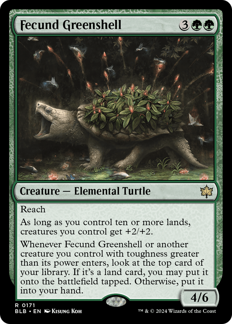 Fecund Greenshell⁣ - Bloomburrow⁣ (Rare)⁣ [171]