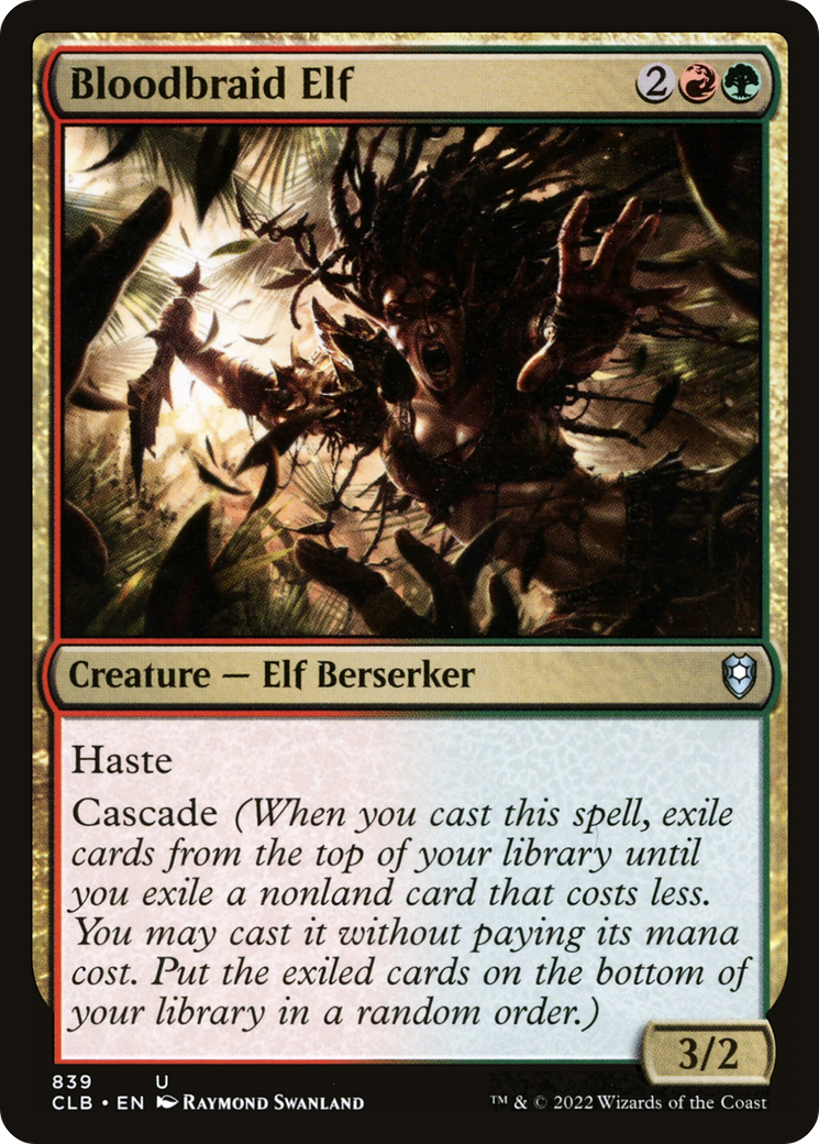 Bloodbraid Elf⁣ - Commander Legends: Battle for Baldur's Gate: Extras⁣ (Uncommon)⁣ [839]