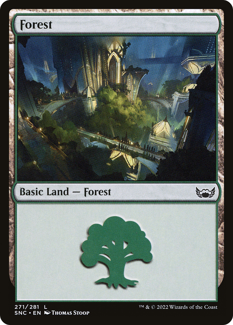 Forest (V.4)⁣ - Streets of New Capenna⁣ (Land)⁣ [271]