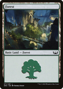 Forest (V.4)⁣ - Streets of New Capenna⁣ (Land)⁣ [271]