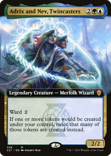 Adrix and Nev, Twincasters (Extended Art) (C21-336) - Commander 2021: (Extended Art)