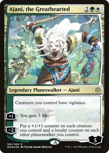 Ajani, the Greathearted (PRE-184S) - War of the Spark Promos Foil