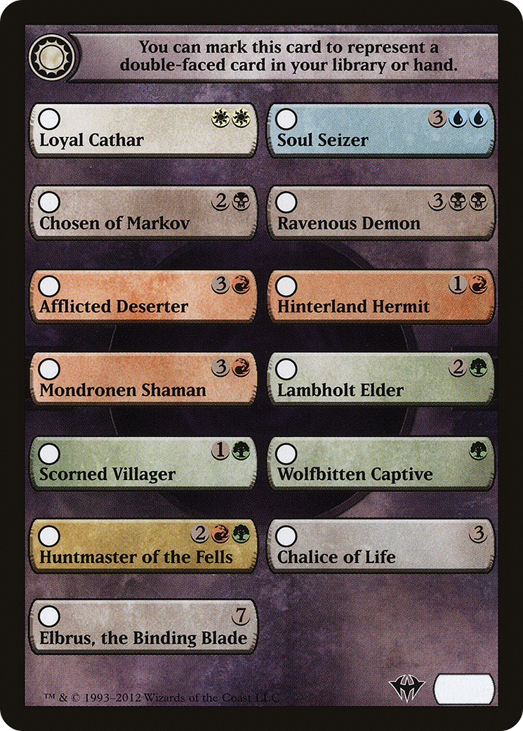 Checklist Card - Dark Ascension (DKA-004) - Dark Ascension Tokens