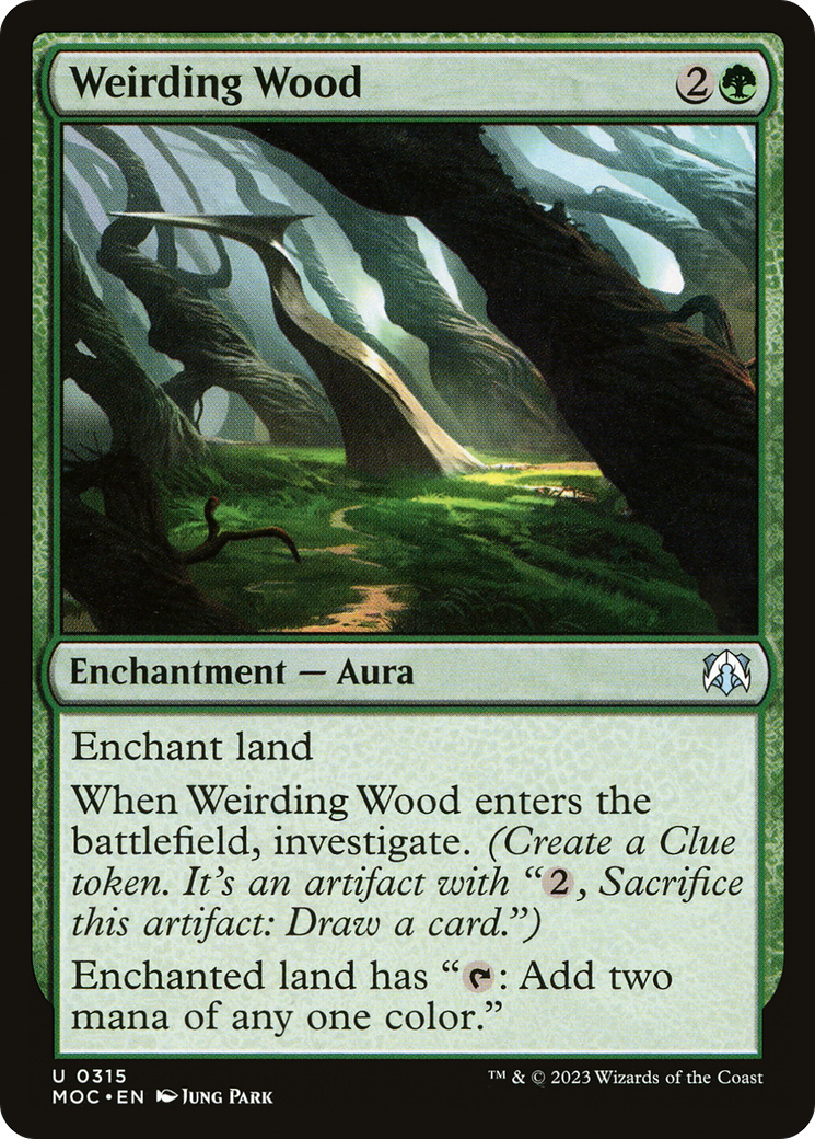 Weirding Wood⁣ - Commander: March of the Machine⁣ (Uncommon)⁣ [315]