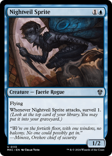 Nightveil Sprite⁣ - Commander: Murders at Karlov Manor⁣ (Uncommon)⁣ [113]