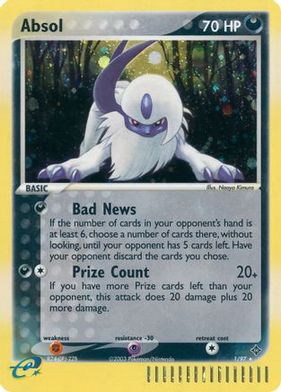 Absol 001  - Reverse Holofoil Dragon - Holo Rare