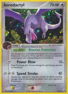 Aerodactyl 001  - Reverse Holofoil Legend Maker - Holo Rare
