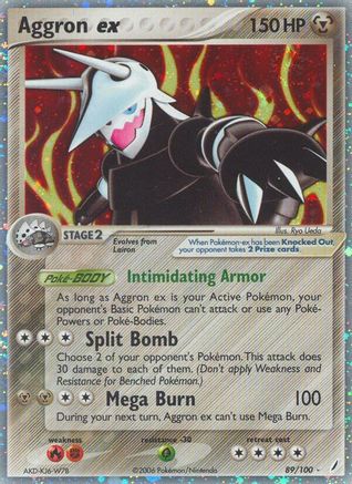 Aggron ex 089/100  - Holofoil Crystal Guardians - Ultra Rare