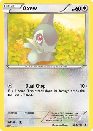 Axew 086  - Reverse Holofoil Noble Victories - Common