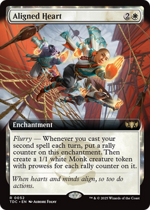 Aligned Heart (TDC-052) - Commander: Tarkir: Dragonstorm: (enchantment, Extended Art)